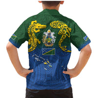 Solomon Islands Family Matching Mermaid Dress and Hawaiian Shirt The Guardians-Tribal Crocodile and Shark Melanesian Tattoo LT03 - Polynesian Pride