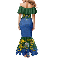 Solomon Islands Family Matching Mermaid Dress and Hawaiian Shirt The Guardians-Tribal Crocodile and Shark Melanesian Tattoo LT03 - Polynesian Pride