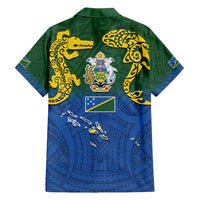 Solomon Islands Family Matching Tank Maxi Dress and Hawaiian Shirt The Guardians-Tribal Crocodile and Shark Melanesian Tattoo LT03 - Polynesian Pride