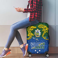 Solomon Islands Luggage Cover The Guardians-Tribal Crocodile and Shark Melanesian Tattoo