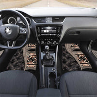 Bula Hibiscus Festival Car Mats Fijian Masi Pattern Half Style
