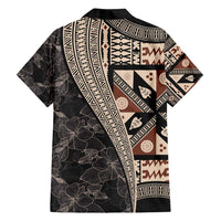 Bula Hibiscus Festival Family Matching Long Sleeve Bodycon Dress and Hawaiian Shirt Fijian Masi Pattern Half Style LT03 - Polynesian Pride