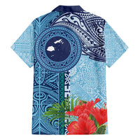 Fiji Day Family Matching Off The Shoulder Long Sleeve Dress and Hawaiian Shirt Tapa Pattern and Hibiscus Flower LT03 - Polynesian Pride