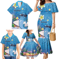 Aloha Hawaiian Monk Seal Family Matching Mermaid Dress and Hawaiian Shirt Polynesian Tattoo The Ocean and Undersea Vibe LT03 - Polynesian Pride