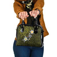 Hawaiian Turtle and Plumeria Shoulder Handbag Polynesian Tattoo and Tribal Elements Pattern Yellow Color LT03 One Size Yellow - Polynesian Pride