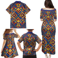 Kolose-Tuvalu Crochet Family Matching Puletasi and Hawaiian Shirt with Polynesian and Pacific Tattoos - Polynesian Pride