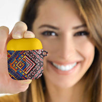 Tuvaluan and New Zealand Culture AirPods Case The Art of Kolose and Taniko LT03 Navy - Polynesian Pride