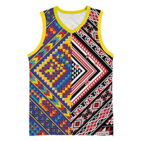 Tuvaluan and New Zealand Culture Basketball Jersey The Art of Kolose and Taniko LT03 Unisex Navy - Polynesian Pride