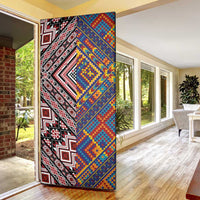 Tuvaluan and New Zealand Culture Door Cover The Art of Kolose and Taniko LT03 - Polynesian Pride