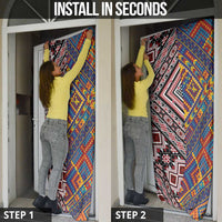 Tuvaluan and New Zealand Culture Door Cover The Art of Kolose and Taniko LT03 - Polynesian Pride