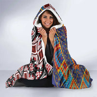 Tuvaluan and New Zealand Culture Hooded Blanket The Art of Kolose and Taniko LT03 - Polynesian Pride