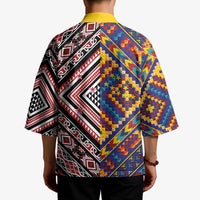 Tuvaluan and New Zealand Culture Kimono The Art of Kolose and Taniko LT03 - Polynesian Pride