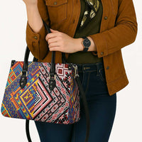 Tuvaluan and New Zealand Culture Leather Bag The Art of Kolose and Taniko LT03 - Polynesian Pride
