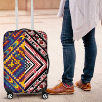 Tuvaluan and New Zealand Culture Luggage Cover The Art of Kolose and Taniko LT03 Navy - Polynesian Pride