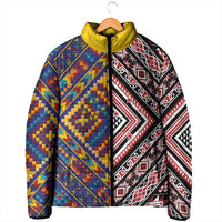 Tuvaluan and New Zealand Culture Padded Jacket The Art of Kolose and Taniko LT03 - Polynesian Pride