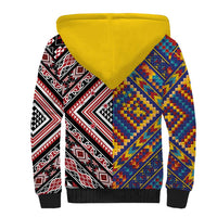 Tuvaluan and New Zealand Culture Sherpa Hoodie The Art of Kolose and Taniko LT03 - Polynesian Pride