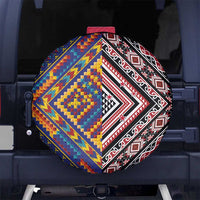 Tuvaluan and New Zealand Culture Spare Tire Cover The Art of Kolose and Taniko LT03 No hole Navy - Polynesian Pride