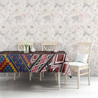 Tuvaluan and New Zealand Culture Tablecloth The Art of Kolose and Taniko LT03 - Polynesian Pride