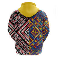 Tuvaluan and New Zealand Culture Zip Hoodie The Art of Kolose and Taniko LT03 - Polynesian Pride