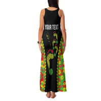 Personalised Vanuatu Running Family Matching Tank Maxi Dress and Hawaiian Shirt Footprint and Hibiscus Polynesian Style LT03 - Polynesian Pride