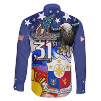 Filipino American History Month Family Matching Short Sleeve Bodycon Dress and Hawaiian Shirt Filipino Coat Of Arms and American Eagle Splash Style LT03 - Polynesian Pride