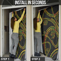Hawaiian Kakau Art and Hisbiscus Tattoo Door Cover Tribal Pattern-Reggae Style LT03 - Polynesian Pride