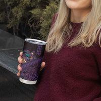 Hawaiian Abstract Sea Turtle Tumbler Cup Polynesian Tapa Art and Kakau Tattoo Purple WaterColor LT03 - Polynesian Pride