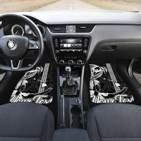 Custom Hawaii Island Car Mats Hawaiian King and Kakau Symbols Abstract Shoulder Tattoo LT03 - Polynesian Pride