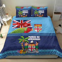 Fiji Marau na Kerisimasi Bedding Set Christmas Collared Lory - Fiji Emblems and Xmas Palm Tree Tapa Art Pattern LT03 - Polynesian Pride