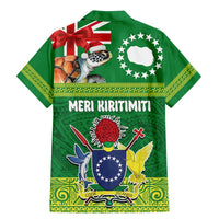 Cook Islands Meri Kiritimiti Family Matching Mermaid Dress and Hawaiian Shirt Christmas Turtle - Cooks Islands Emblems and Polynesian Art Pattern LT03 - Polynesian Pride