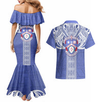 Tonga Apifoou School Couples Matching Mermaid Dress and Hawaiian Shirt Ngatu and Polynesian Pattern LT03 - Polynesian Pride