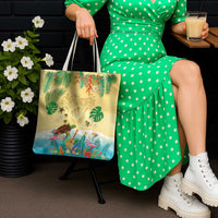 Hawaiian Alohawaii Tote Bag Tropical Plants and Animals on The Beach LT03 - Polynesian Pride