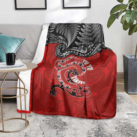 Aotearoa Toitu Te Tiriti Blanket Taniwha Tribal Motifs