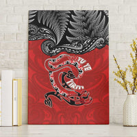 Aotearoa Toitu Te Tiriti Canvas Wall Art Taniwha Tribal Motifs