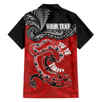 Personalised Aotearoa Toitu Te Tiriti Family Matching Off Shoulder Maxi Dress and Hawaiian Shirt Taniwha Tribal Motifs LT03 - Polynesian Pride