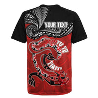Personalised Aotearoa Toitu Te Tiriti Rugby Jersey Taniwha Tribal Motifs