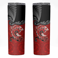 Aotearoa Toitu Te Tiriti Skinny Tumbler Taniwha Tribal Motifs LT03 Multicolor - Polynesian Pride