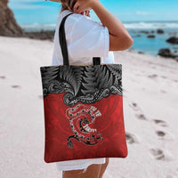Aotearoa Toitu Te Tiriti Tote Bag Taniwha Tribal Motifs