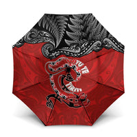 Aotearoa Toitu Te Tiriti Umbrella Taniwha Tribal Motifs
