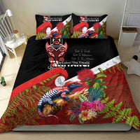 Aotearoa Toitu Te Tiriti Bedding Set Waitangi-Honour The Treaty NZ Tuatara and Plants
