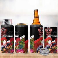 Aotearoa Toitu Te Tiriti 4 in 1 Can Cooler Tumbler Waitangi-Honour The Treaty NZ Tuatara and Plants LT03 - Polynesian Pride