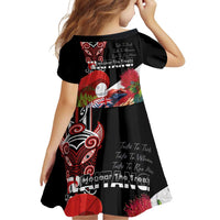 Aotearoa Toitu Te Tiriti Family Matching Tank Maxi Dress and Hawaiian Shirt Waitangi-Honour The Treaty NZ Tuatara and Plants LT03 - Polynesian Pride