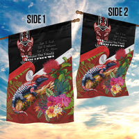 Aotearoa Toitu Te Tiriti Garden Flag Waitangi-Honour The Treaty NZ Tuatara and Plants