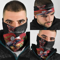 Aotearoa Toitu Te Tiriti Neck Gaiter Waitangi-Honour The Treaty NZ Tuatara and Plants