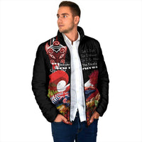 Aotearoa Toitu Te Tiriti Padded Jacket Waitangi-Honour The Treaty NZ Tuatara and Plants