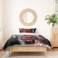 Tonga and New Zealand ANZAC Day Bedding Set Gallipoli Lest We Forget Ngatu Art Tribal and Maori Tattoo with Fern LT03 - Polynesian Pride