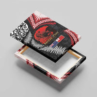 Tonga and New Zealand ANZAC Day Canvas Wall Art Gallipoli Lest We Forget Ngatu Art Tribal and Maori Tattoo with Fern LT03 - Polynesian Pride