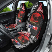 Tonga and New Zealand ANZAC Day Car Seat Cover Gallipoli Lest We Forget Ngatu Art Tribal and Maori Tattoo with Fern LT03 - Polynesian Pride