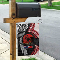 Tonga and New Zealand ANZAC Day Garden Flag Gallipoli Lest We Forget Ngatu Art Tribal and Maori Tattoo with Fern LT03 - Polynesian Pride