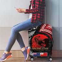 Tonga and New Zealand ANZAC Day Luggage Cover Gallipoli Lest We Forget Ngatu Art Tribal and Maori Tattoo with Fern LT03 - Polynesian Pride